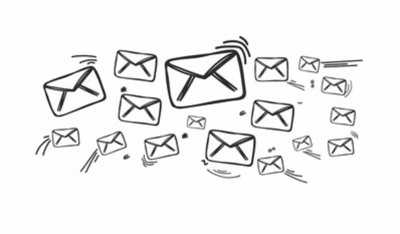 Illustration of email icons